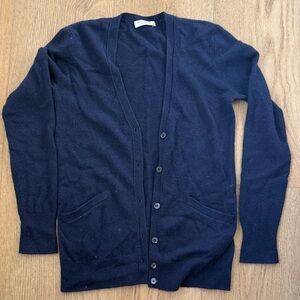 Women’s  Navy cashmere Cardigan Sweater